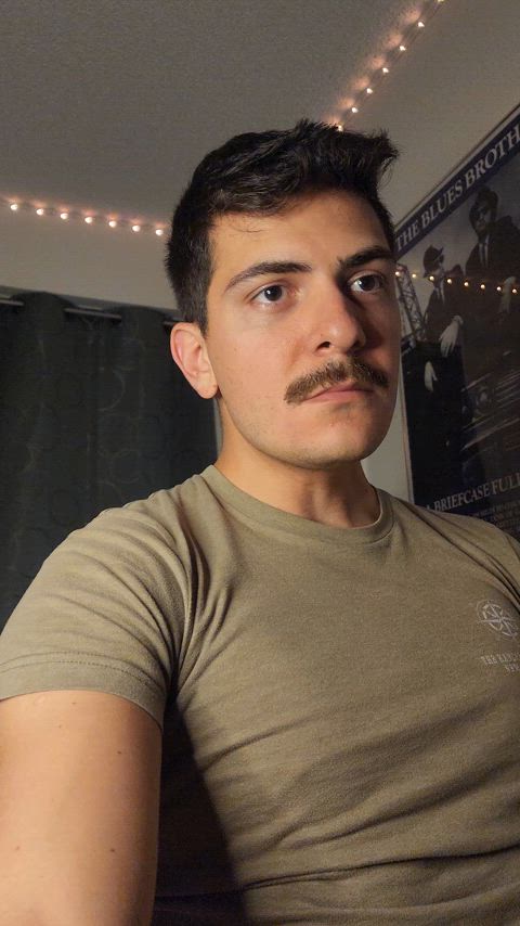 First the mustache, then the cock?