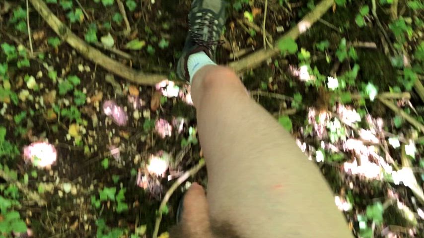 POV: Me on a naked walk through my local woods