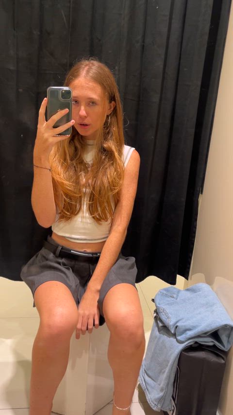 Cute me in a changing room