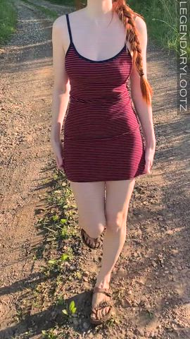 Outdoor Redhead Tits clip