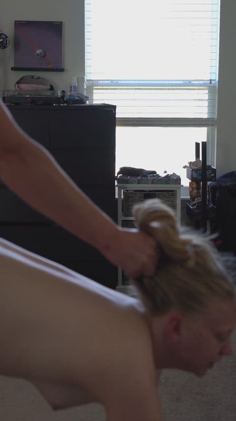 bent over daddy doggystyle orgasm clip
