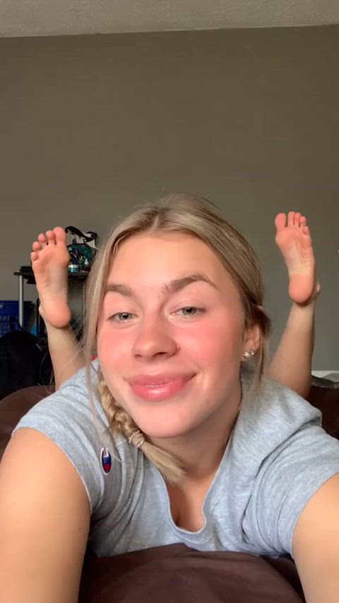 amateur braces eye contact feet feet fetish foot fetish gooning soles teen tiktok