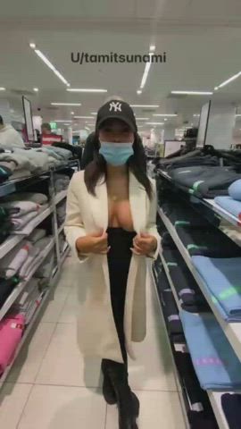 Big Tits Caught Exhibitionist Natural Tits Public Small Nipples Small Tits Topless