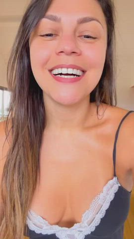 brazilian brunette celebrity cleavage lingerie clip
