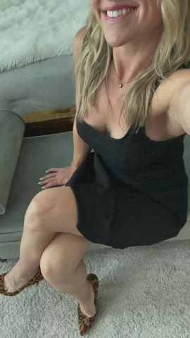 I’m the naughty milf from work who loves to wear short skirts and “accidentally”