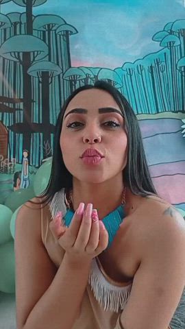 Big Tits Latina Milking clip