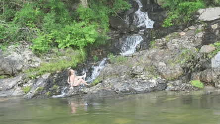 How slutty am I? Well I used a waterfall to masterbate with. Like 6 guys were watching.