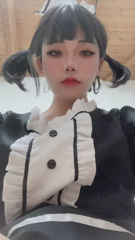 asian big dick cute maid trans clip