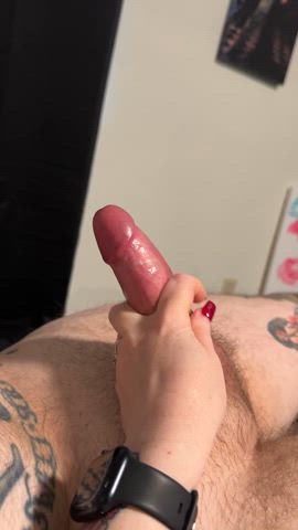 I was edging him for a while before letting him blow this load