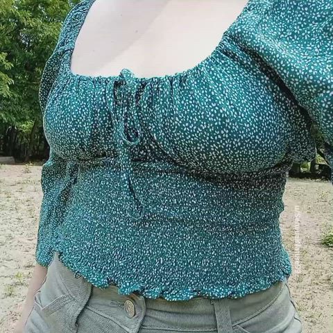 Braless morning walk, care to join me...