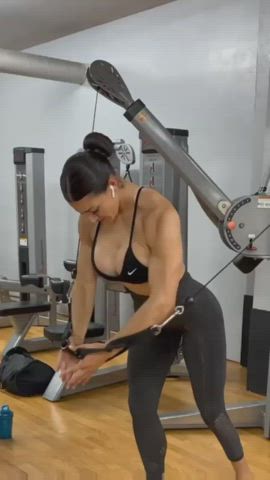 big tits fitness workout clip