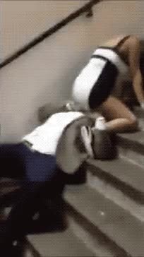 Oral Sex On The Stairs