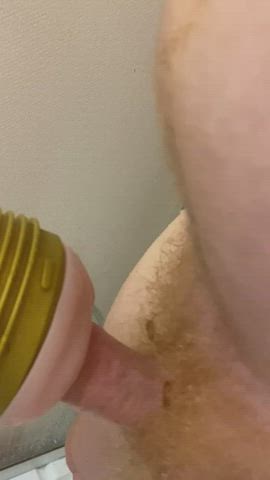 love edging my bushy ginger cock in shower