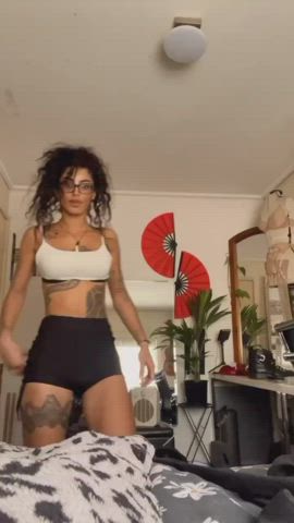 australian cute dancing glasses perky petite tattoo turkish clip