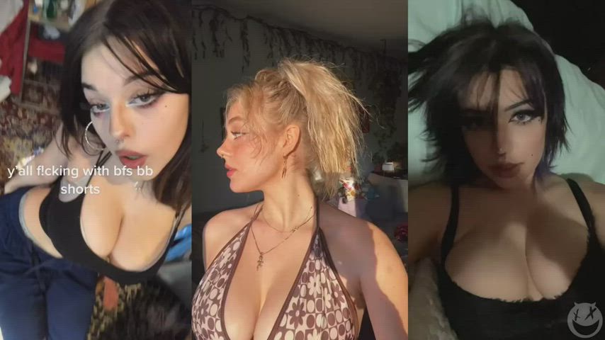 cumshot goth split screen porn tiktok clip