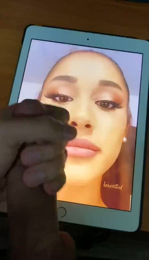 ariana grande celebrity cock cum tribute clip