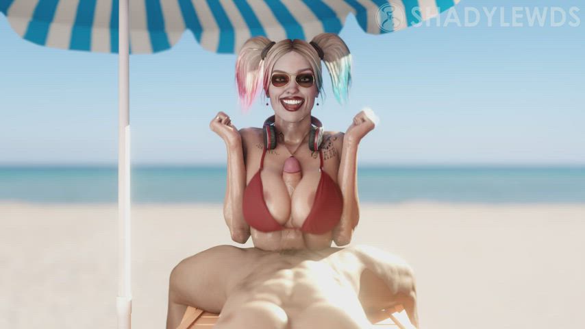 Harley Quinn Beachside Tityfuck (Shadylewds) [DC]