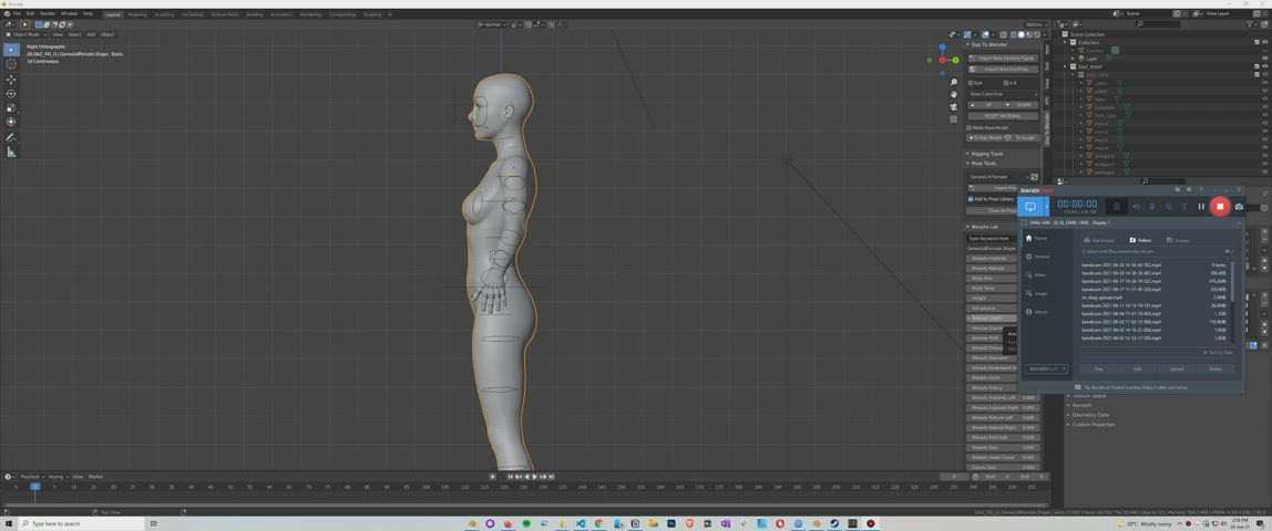 3D Female Model clip