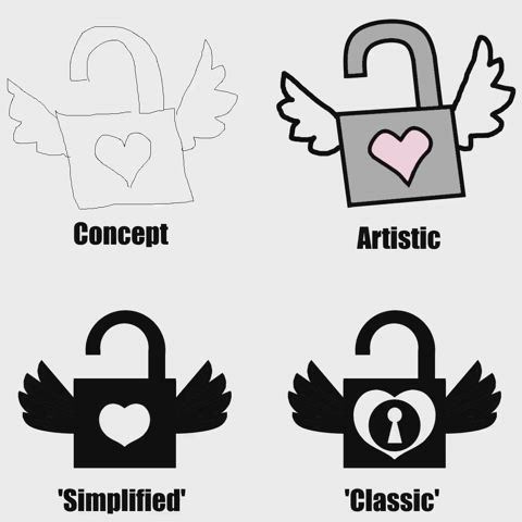 Another Freeuse Symbol Petition: Open Padlock with Wings and Heart. Something tattoo