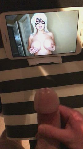 Cumming on Bryci's perfect tits