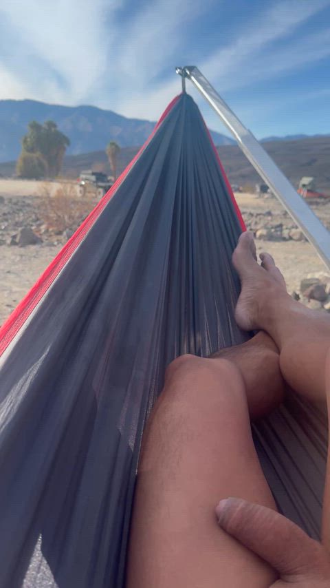 Just hanging out in the hammock waiting for dinner