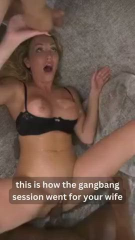 bbc blonde blowjob gangbang hotwife interracial milf white girl clip