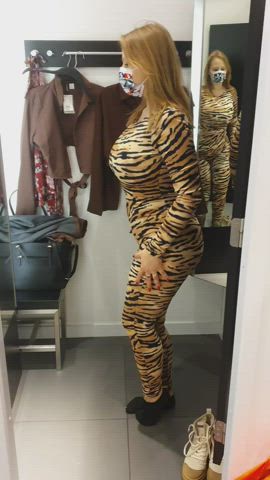 What more can I say. Just me, a new tiger outfit, my big ass and tits and a fitting