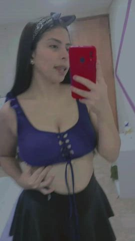 big tits boobs curvy latina model nipples pawg tits tongue fetish clip