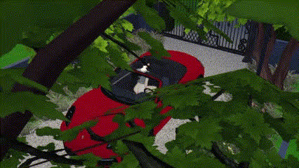 animation car riding clip