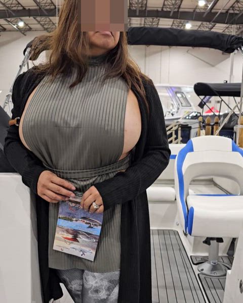 My big areolas at the boat show