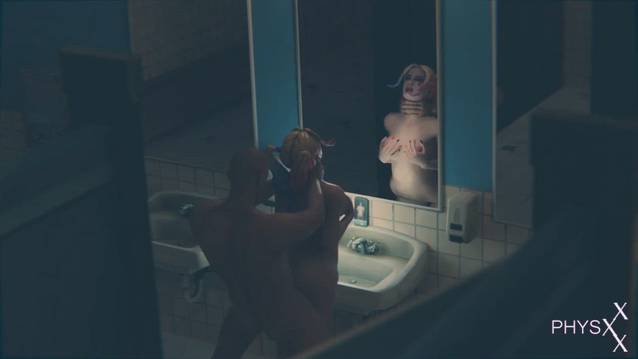 Harley taken in the Bathroom Harley Quinn (Physxxx) [Batman]