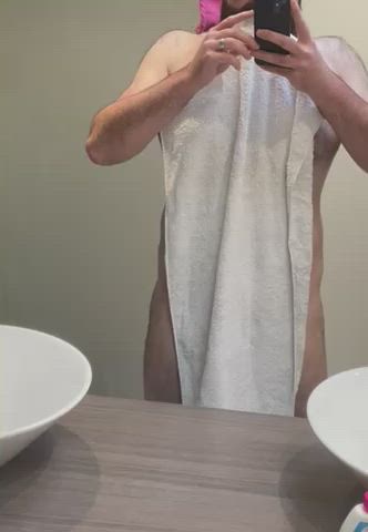 dad shower towel cock clip