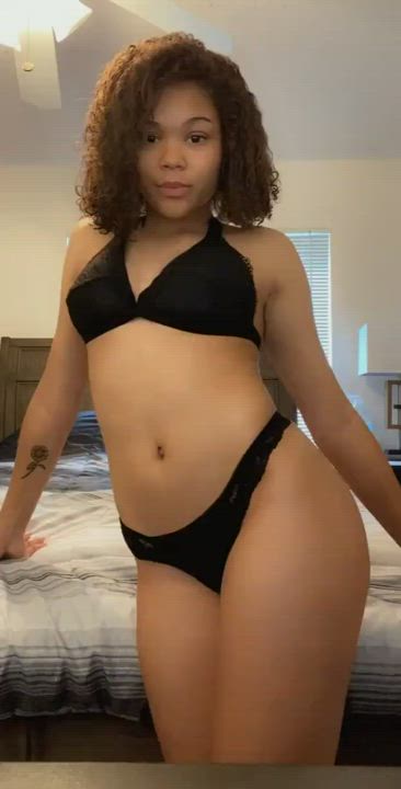 Ebony Lingerie Small Tits clip
