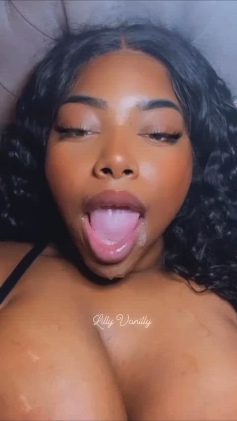 ebony long tongue tongue tongue fetish clip