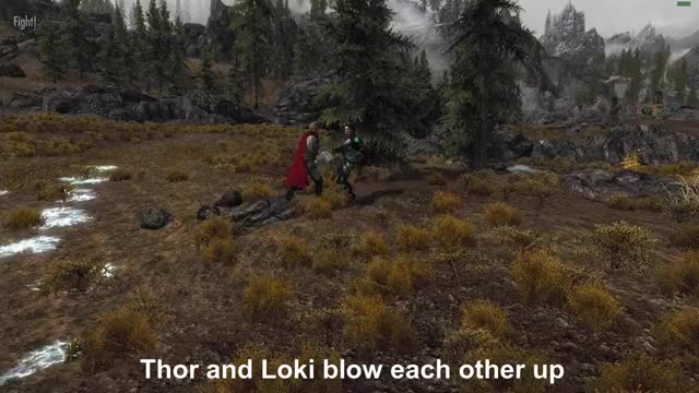 Loki & Thor blew each other up... Elder Scrolls V Skyrim | Shot with GeForce