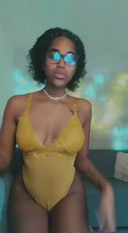 Ebony Lingerie Sensual Sex Tits Webcam clip