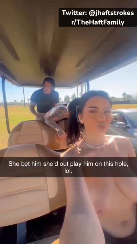 Lost bet on the golf course