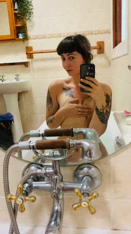 bathtub brunette tattoo tattedphysique clip