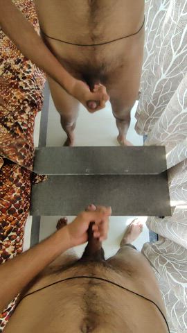 big dick handjob indian male masturbation mirror penis clip