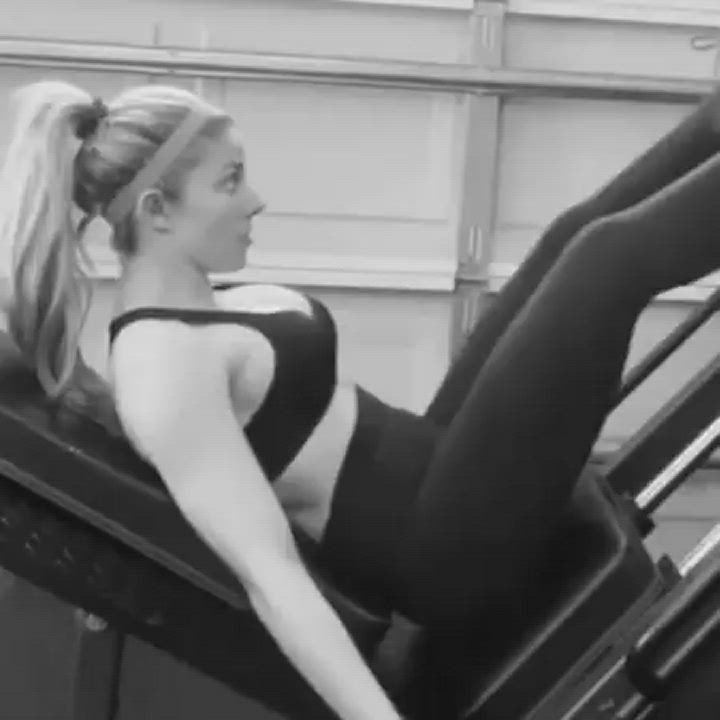 Big Tits Blonde Workout clip