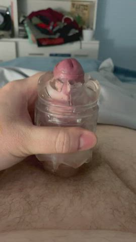 Morning edge session end in lots of cum!