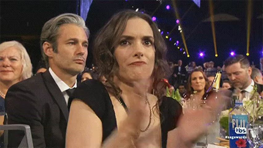 celebrity reaction winona ryder clip