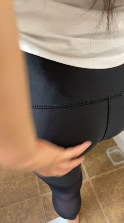 Asian Ass Female Fitness Solo Spanking Yoga Pants clip