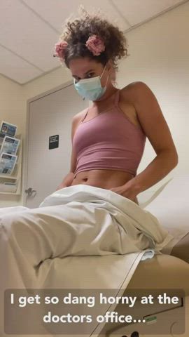 I get so darn horny at the doctors office! I try to sneak an orgasm before the doctor
