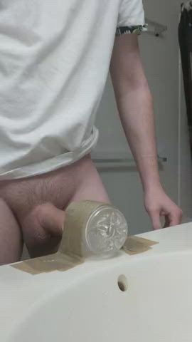 Bathroom Dildo Huge Dildo Male Masturbation Sex Toy clip