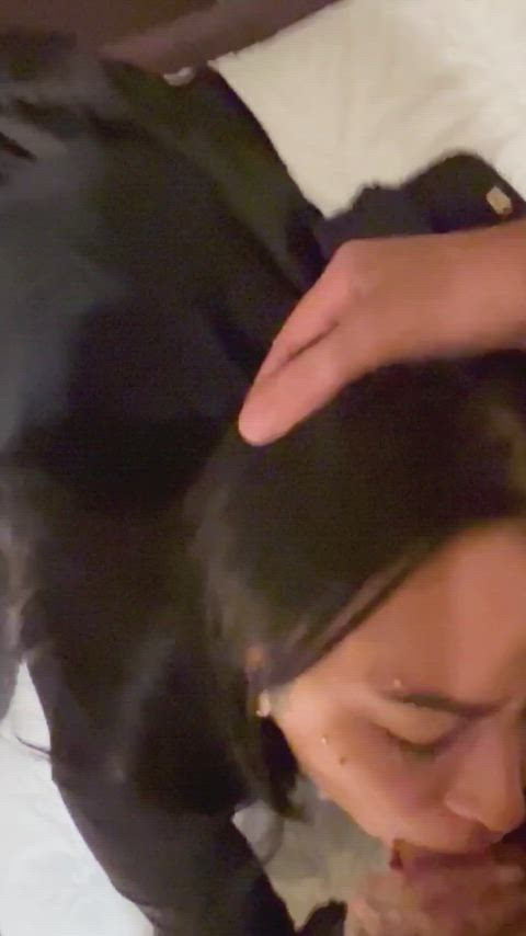asian blowjob teen deepthroat face-fucking rough-sex clip