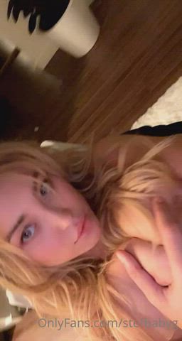 Big Tits Blonde Blowjob Lingerie Model Russian Spit Sucking Tit Slapping clip