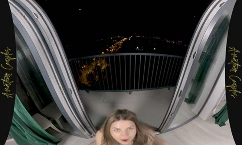 Risky Balcony Sex With Hot Amateur Blonde - AmateurCouplesVR