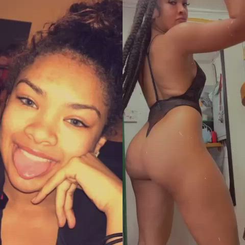 ass booty ebony split screen porn clip