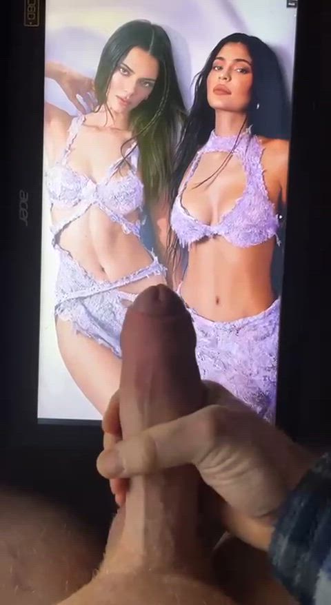 bwc big dick celebrity cum cumshot gooning kendall jenner kylie jenner sister tribute